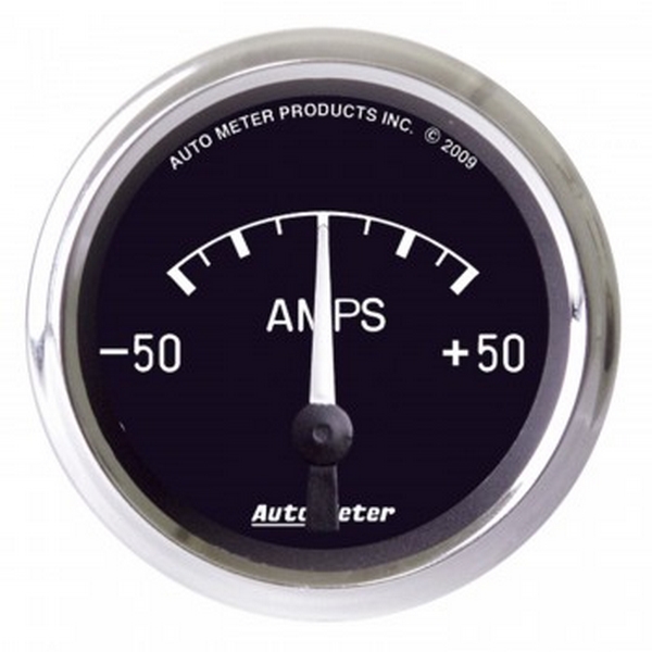 2-1/16" AMMETER, 50-0-50 AMPS, COBRA